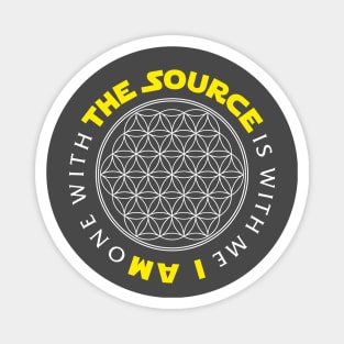 The Source is with me (flower of life) - dark colors Magnet